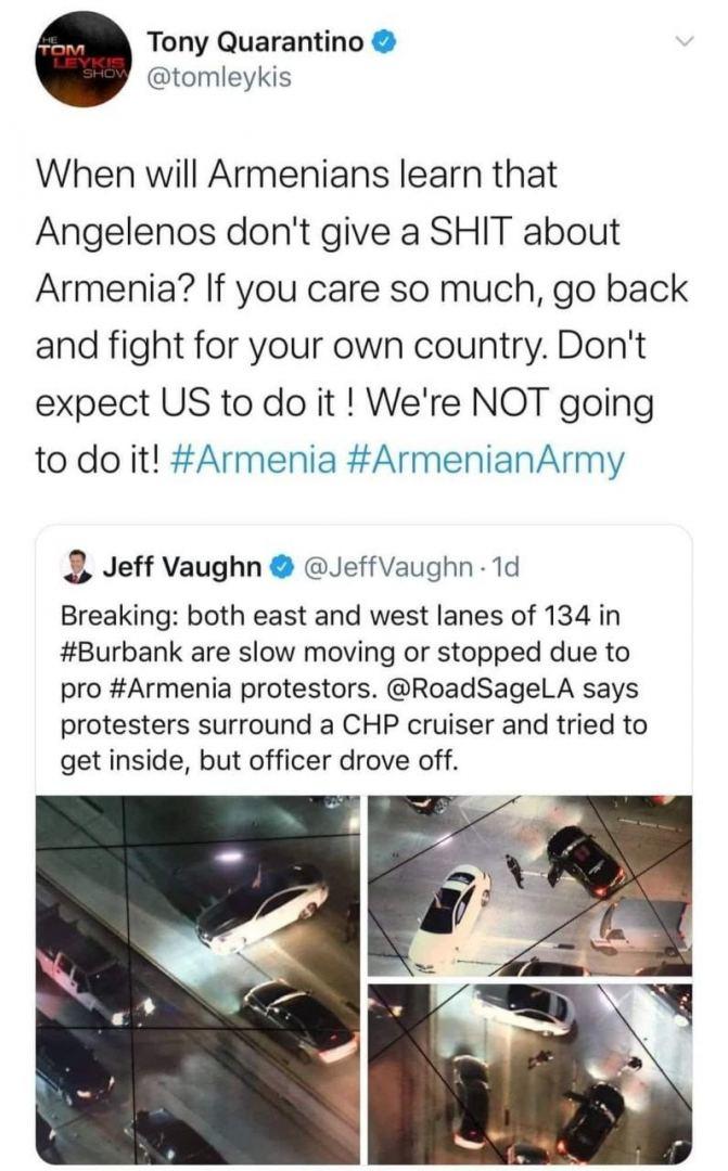 Жители Лос-Анджелеса плевать хотели на Армению!