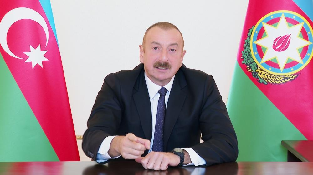 Президент Ильхам Алиев обратился к азербайджанскому народу
