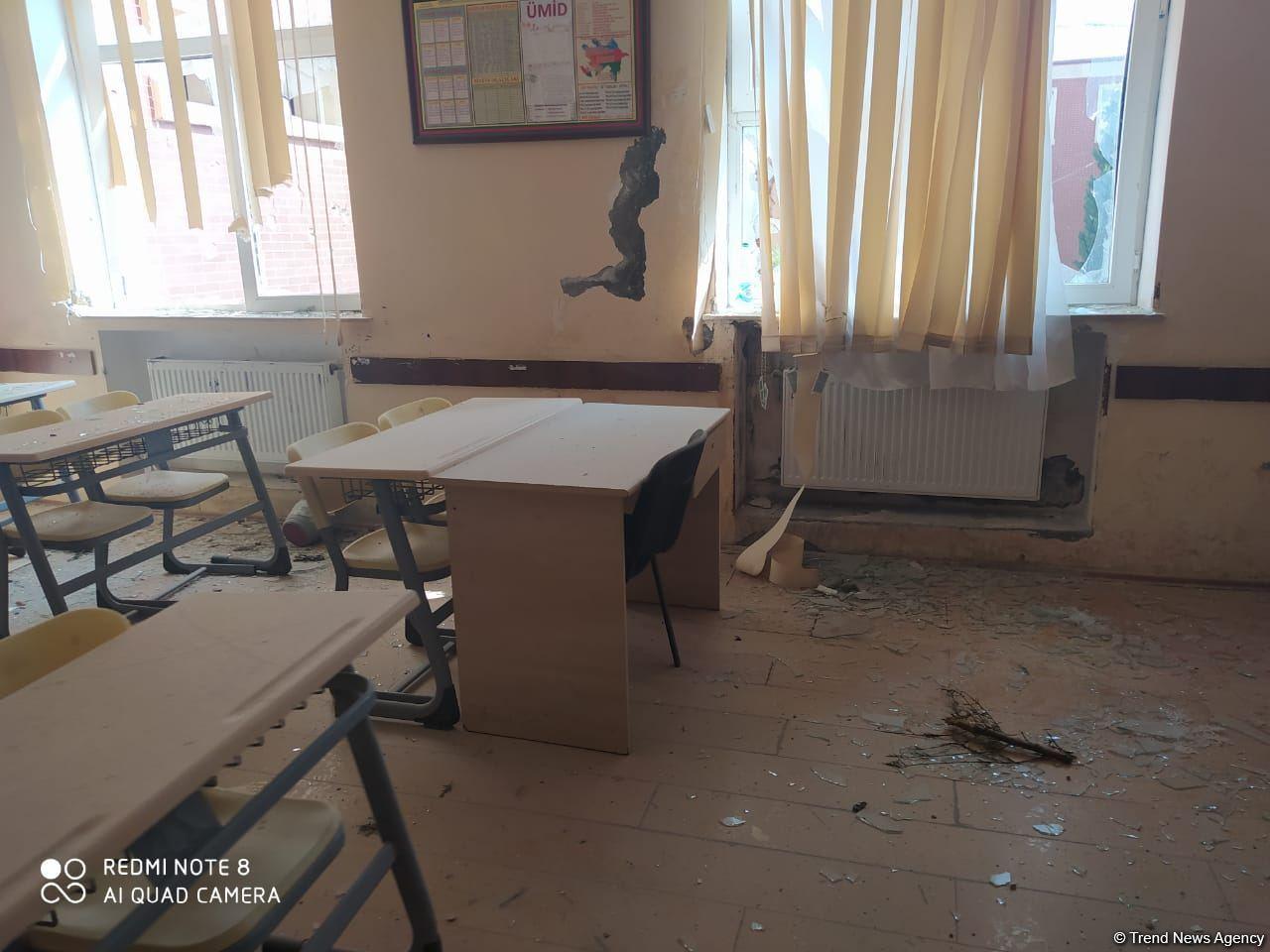 Ermənilər Tərtəri atəşə tutdu, orta məktəb dağıldı