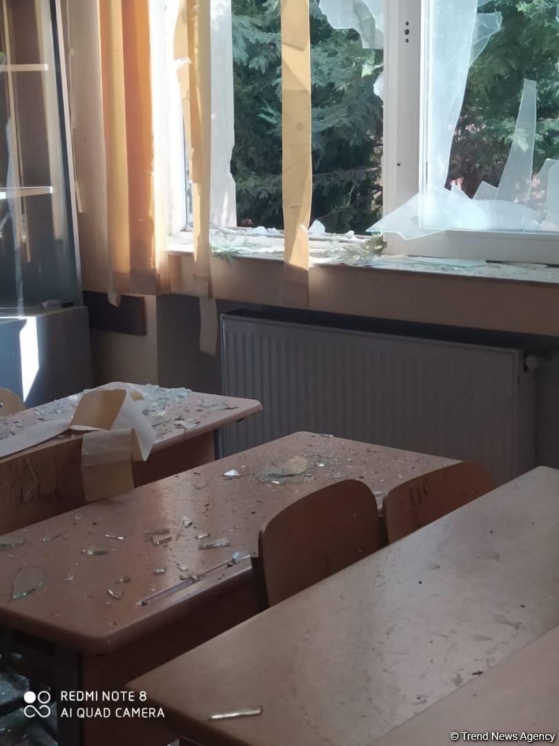 Ermənilər Tərtəri atəşə tutdu, orta məktəb dağıldı