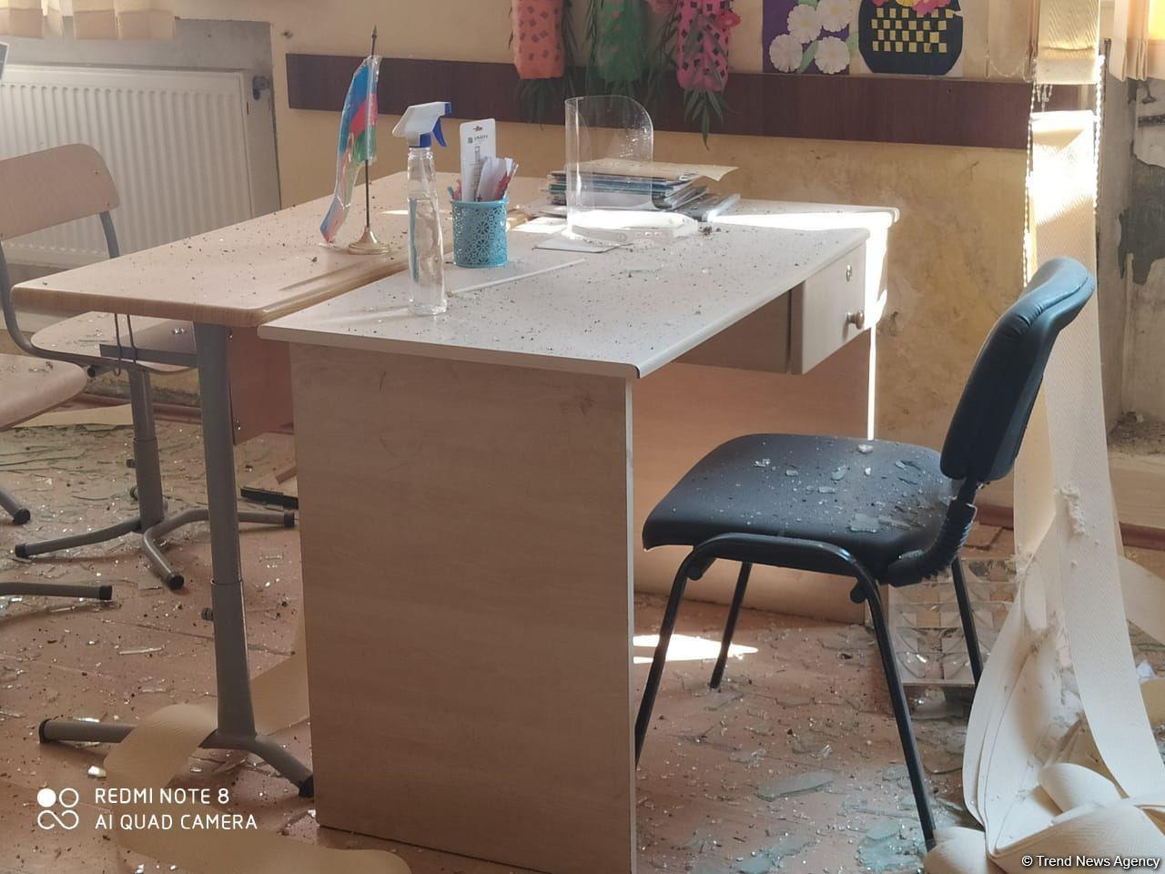 Ermənilər Tərtəri atəşə tutdu, orta məktəb dağıldı