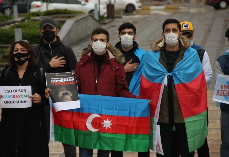 Kastamonu Universitetində təhsil alan azərbaycanlı gənclərdən Azərbaycan dəstək