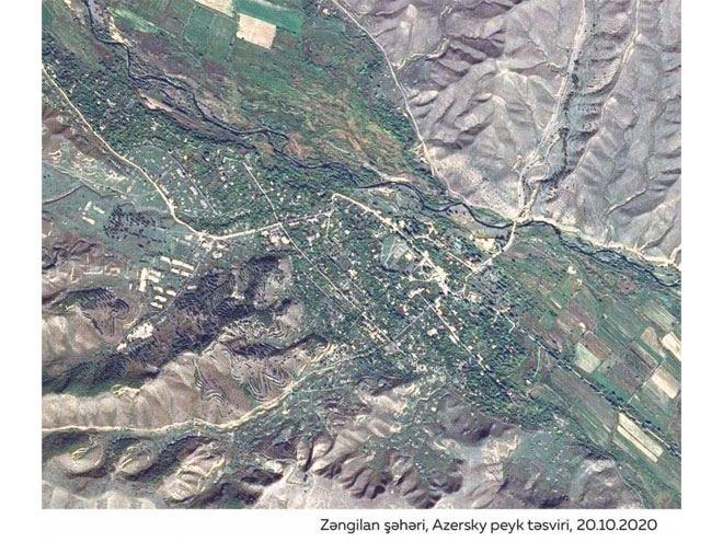 Опубликован спутниковый снимок города Зангилана