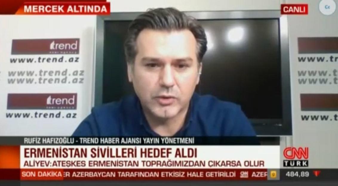Главный редактор АМИ Trend сообщил о продолжающейся напряженности в оккупированном Карабахе в эфире CNN Türk
