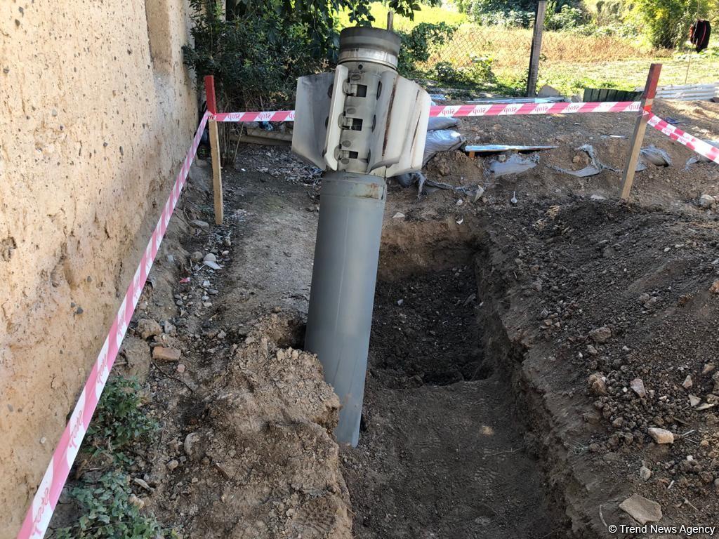 Выпущенная армянами и неразорвавшаяся на территории Геранбоя ракета