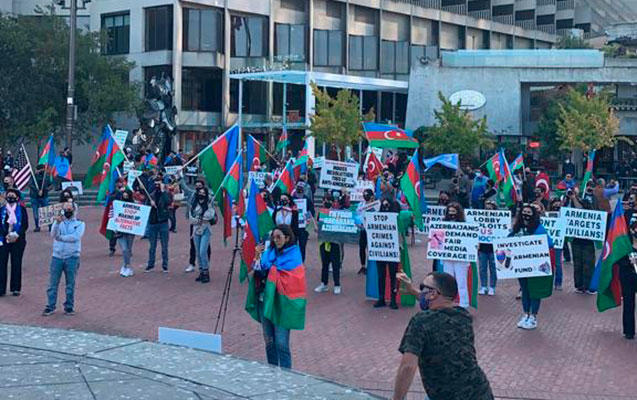 В Калифорнии прошла акция против армянского теракта в Гяндже