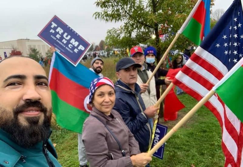На предвыборной кампании Трампа азербайджанцы протестуют против армянского террора