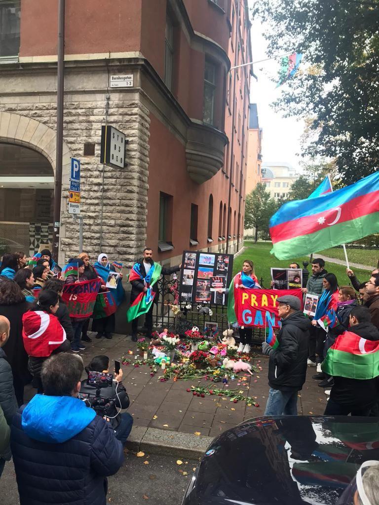 В Стокгольме прошла акция против армянского теракта в Гяндже