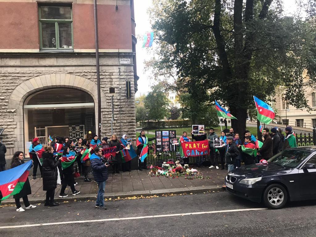 В Стокгольме прошла акция против армянского теракта в Гяндже