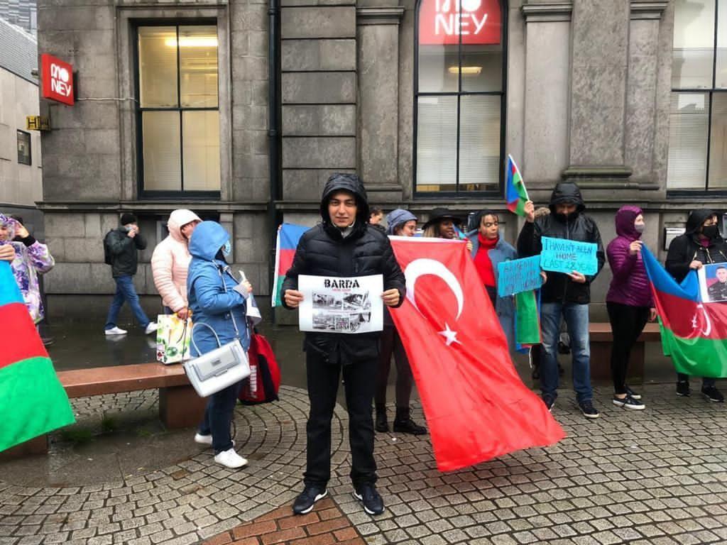 Şotlandiyada erməni terroruna qarşı etiraz aksiyası keçirilib