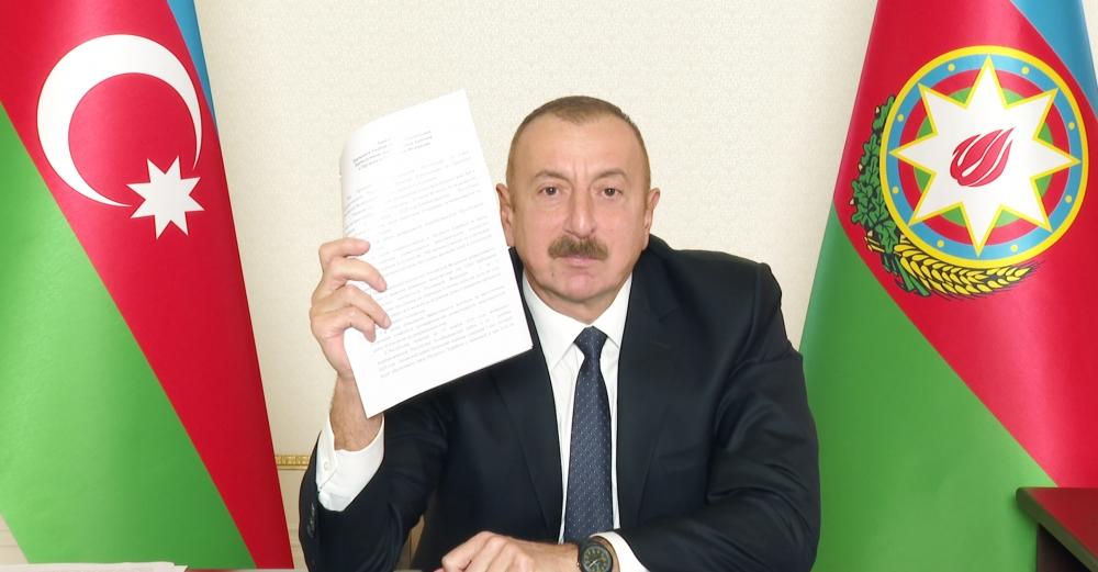 Президент Ильхам Алиев обратился к нации