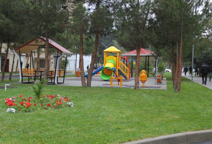 В рамках проекта «Наш двор» благоустроены первые за пределами Баку дворы