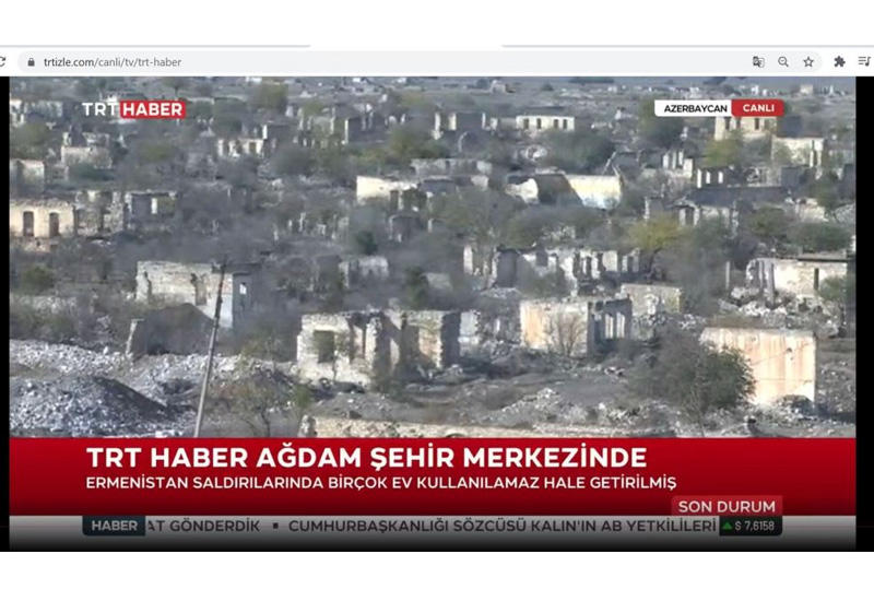 Турецкий телеканал TRT Haber рассказал об армянском вандализме в Агдаме