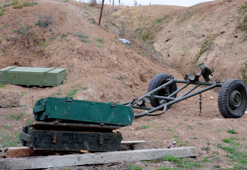 Позиции армянских ВС, с которых они обстреливали Азербайджан