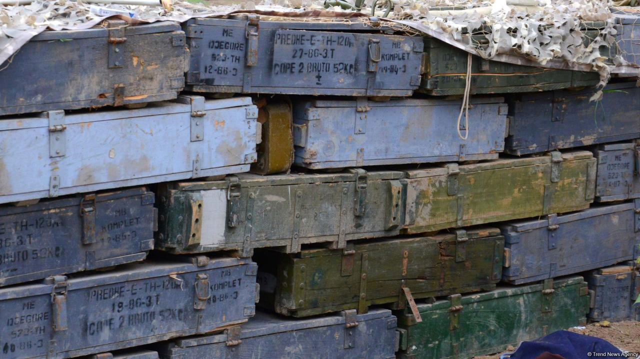 Позиции армянских ВС, с которых они обстреливали Азербайджан
