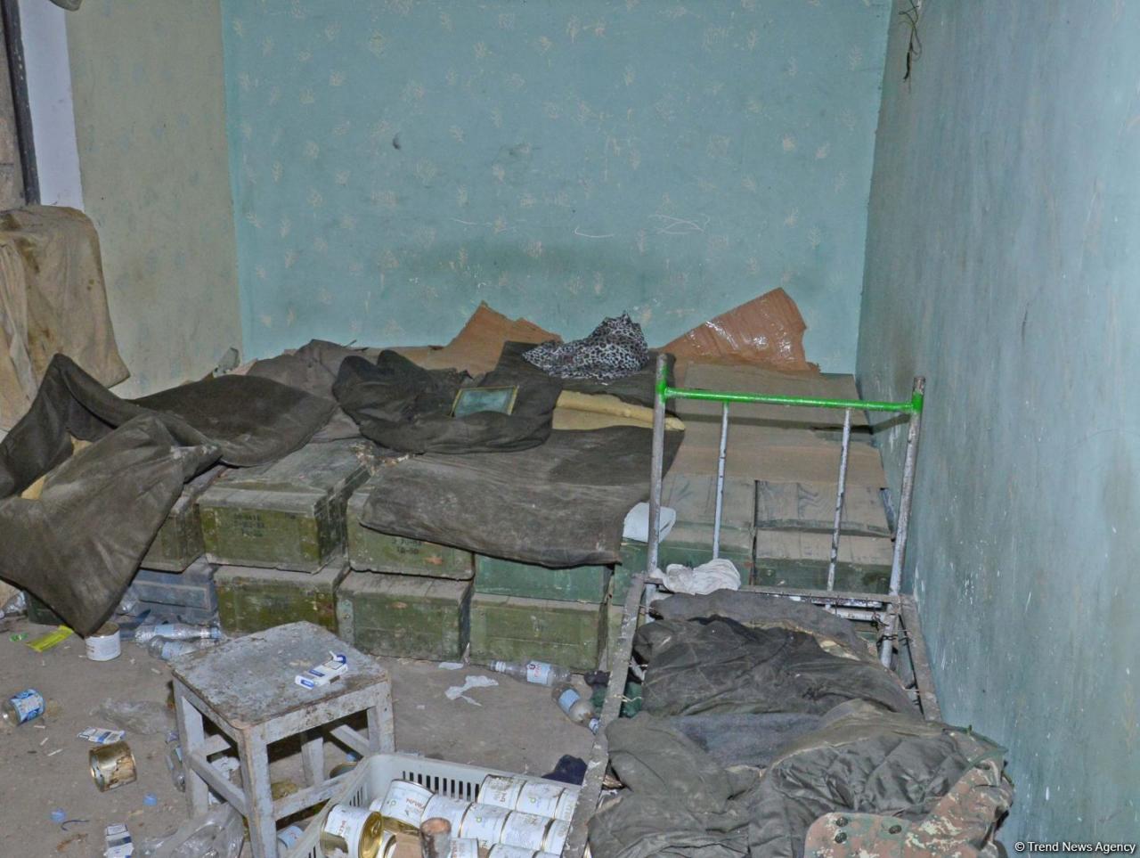 Позиции армянских ВС, с которых они обстреливали Азербайджан