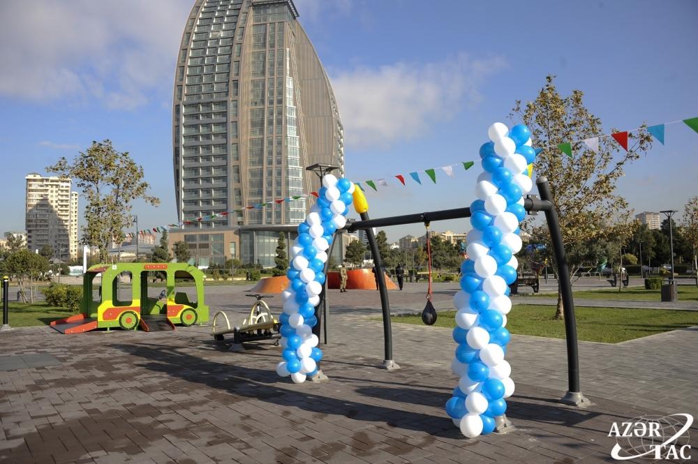 Əlilliyi olan şəxslər və sağlamlıq imkanları məhdud uşaqlar üçün açıq havada “DOST Guşəsi” idman-əyləncə sahəsi istifadəyə verilib