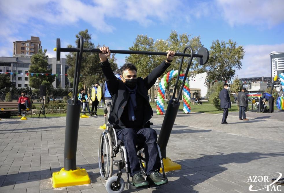 Əlilliyi olan şəxslər və sağlamlıq imkanları məhdud uşaqlar üçün açıq havada “DOST Guşəsi” idman-əyləncə sahəsi istifadəyə verilib