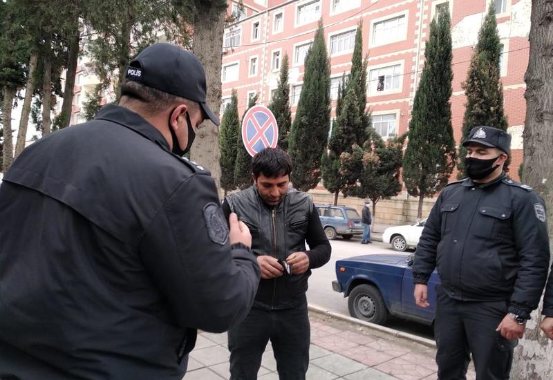 Tibbi maskadan istifadə etməyənlərə qarşı reyd keçirilib