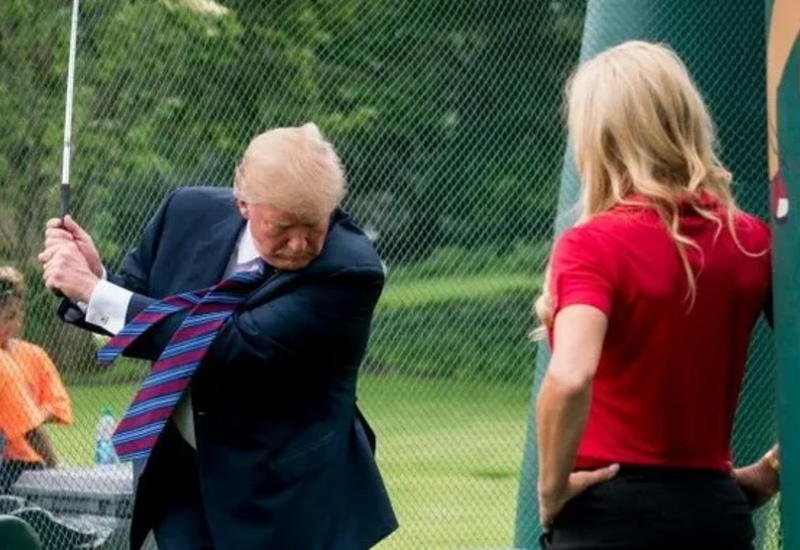 У Трампа сдали нервы во время игры в гольф