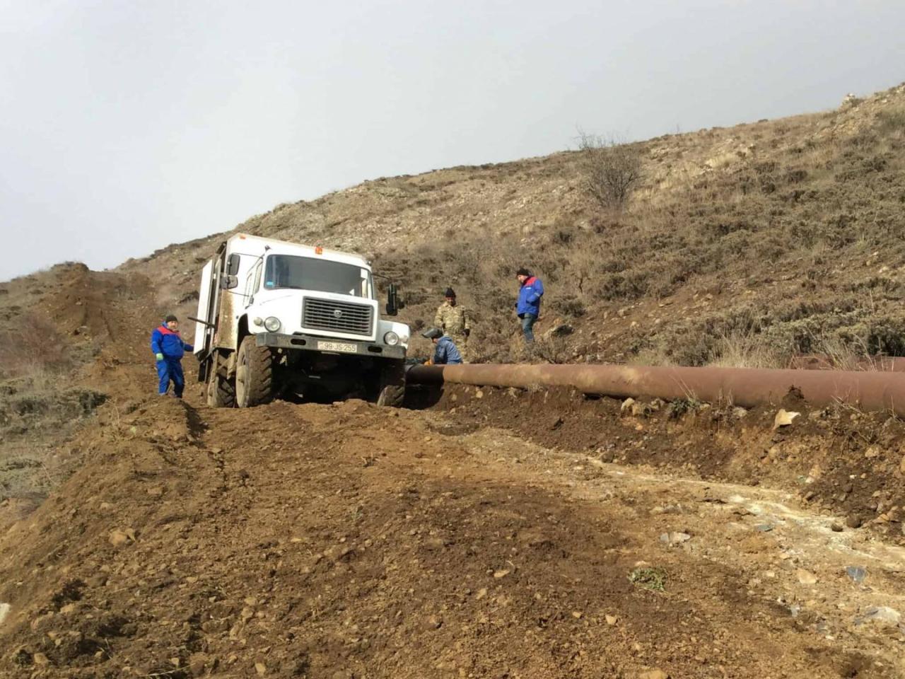 Şuşa şəhərinə içməli suyun verilməsinə başlanılıb