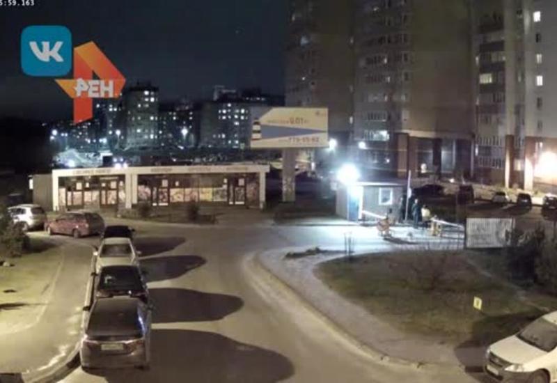 Момент взрыва в жилом доме во Всеволожске