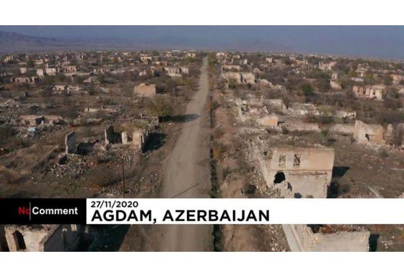 Euronews показал сюжет об освобожденном Агдаме