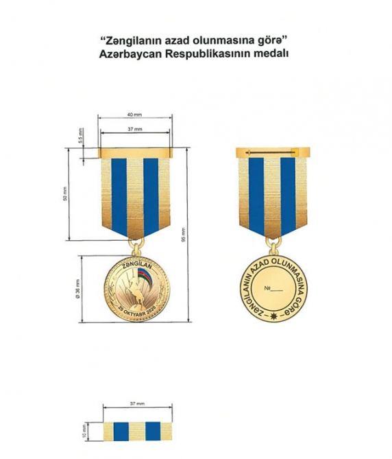 İşğaldan azad edilən rayonlar üzrə təsis edilən medalların Əsasnamələri təsdiqləndi
