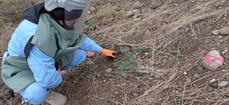 Завершено разминирование участка строящейся дороги Тертер-Суговушан