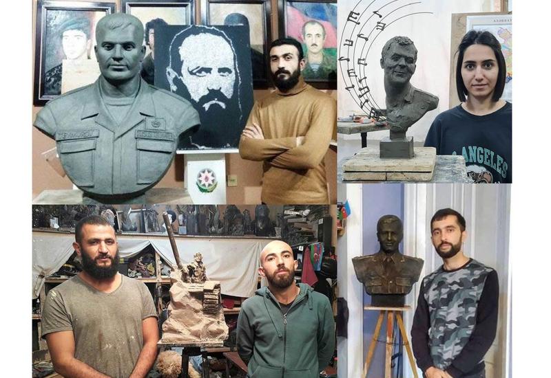 Молодые скульпторы увековечивают память о героях карабахской войны