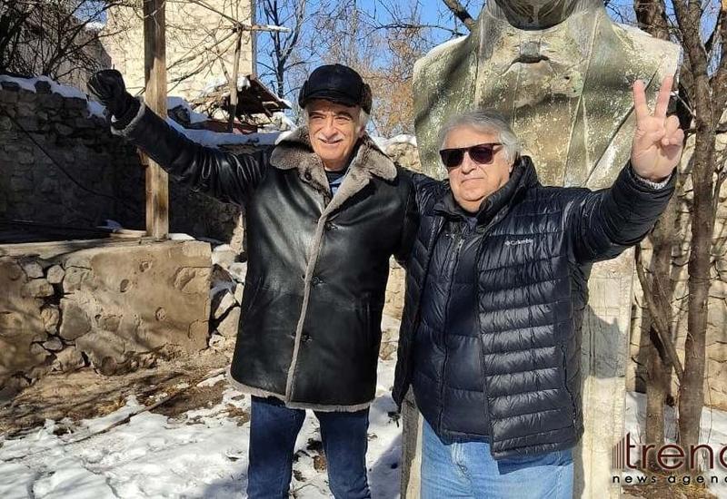 Фархад Бадалбейли и Полад Бюльбюльоглу в родной Шуше