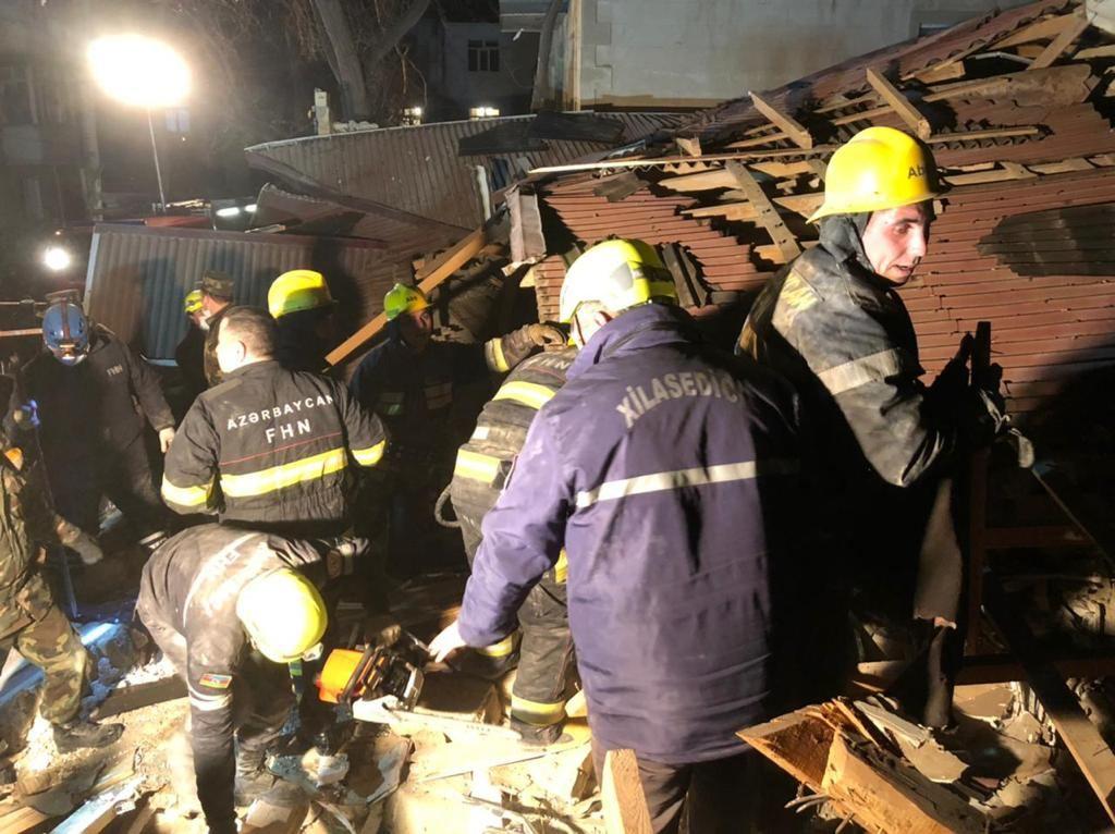 Новые кадры с места сильного взрыва в Хырдалане