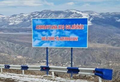 Армяне впали в панику из-за таблички &quot;Добро пожаловать в Азербайджан&quot; - ФОТО