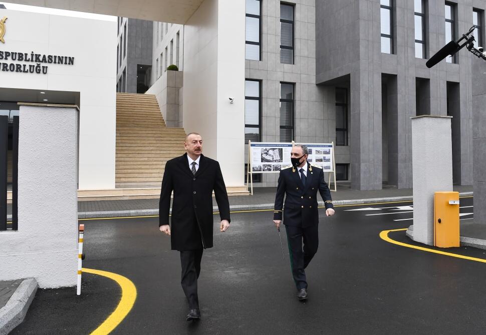 Президент Ильхам Алиев принял участие в открытии нового комплекса административного здания Генеральной прокуратуры