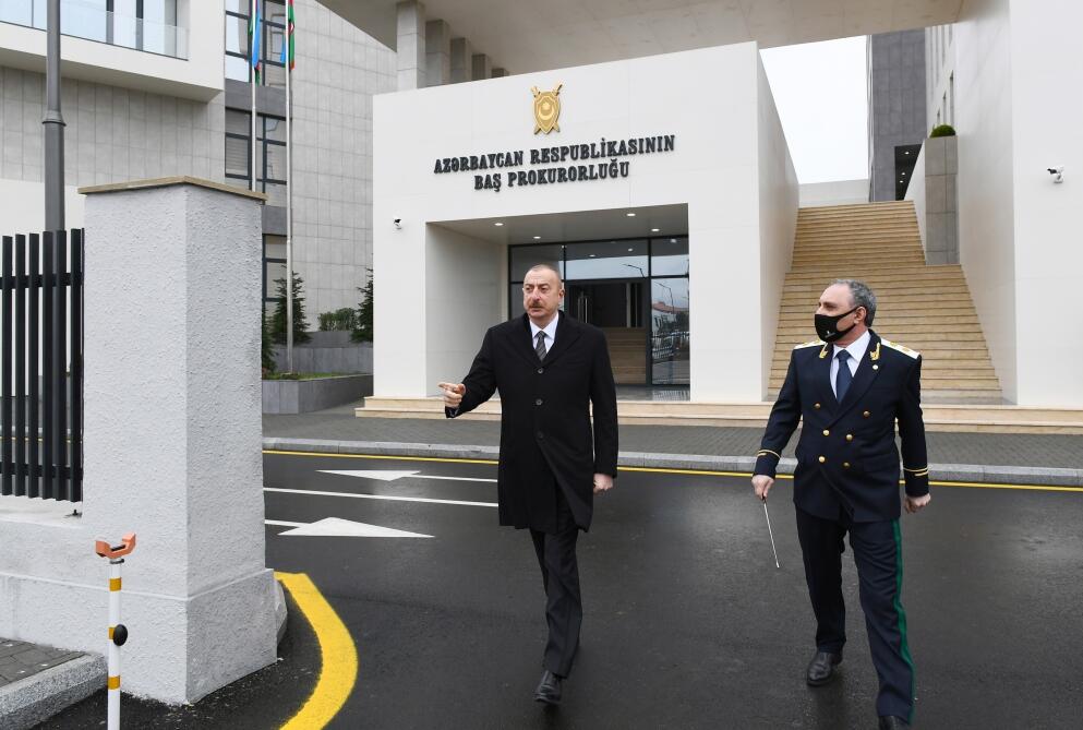 Президент Ильхам Алиев принял участие в открытии нового комплекса административного здания Генеральной прокуратуры