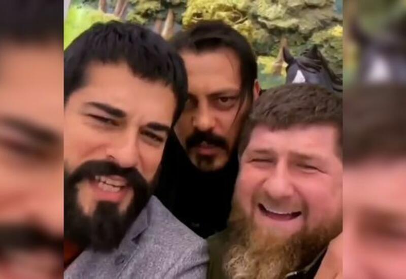 Zabit Səmədov Ramzan Kadırov və Burak Özçivitlə birlikdə