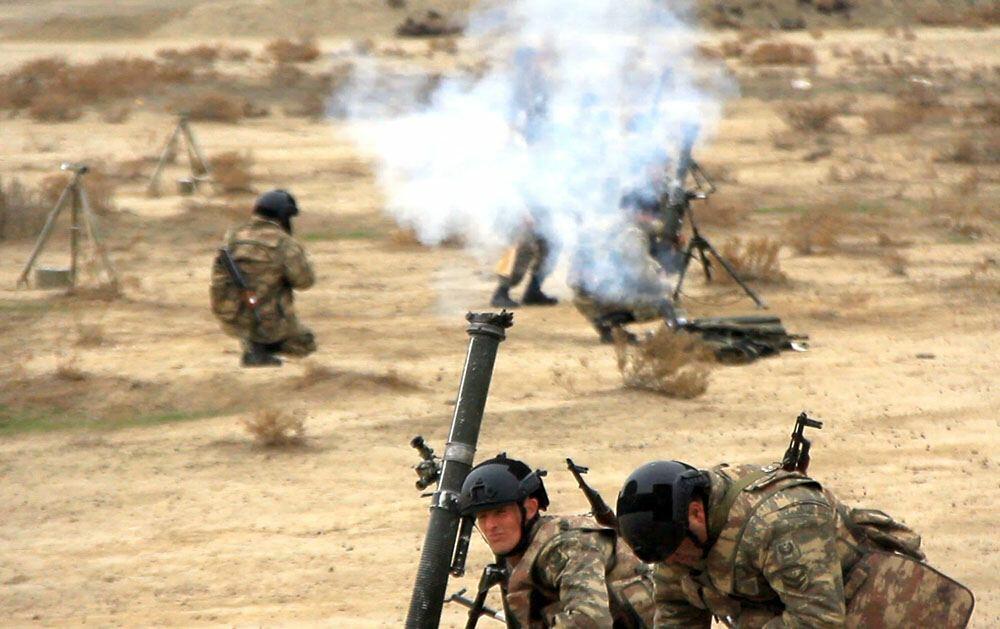 Минометные батареи провели боевые стрельбы