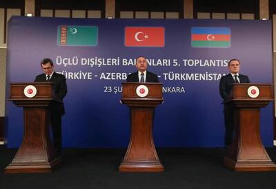 Главы МИД Азербайджана, Турции и Туркменистана приняли совместное заявление  - по итогам трехсторонней встречи