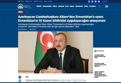 Пресс-конференция Президента Ильхама Алиева широко освещена зарубежными СМИ - ФОТО