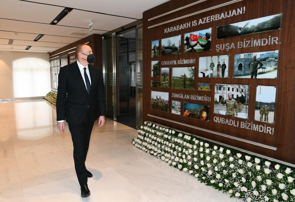 Президент Ильхам Алиев принял участие в открытии нового административного здания Азербайджанского Каспийского морского пароходства