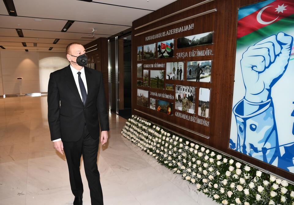 Президент Ильхам Алиев принял участие в открытии нового административного здания Азербайджанского Каспийского морского пароходства