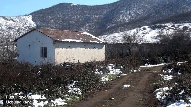 Разрушенное село Учбулаг в Физули