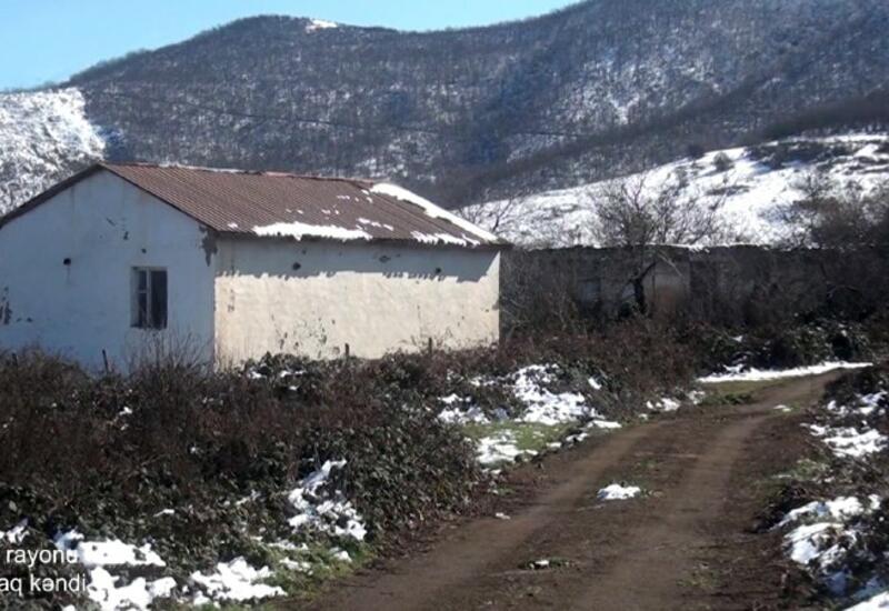 Разрушенное село Учбулаг в Физули