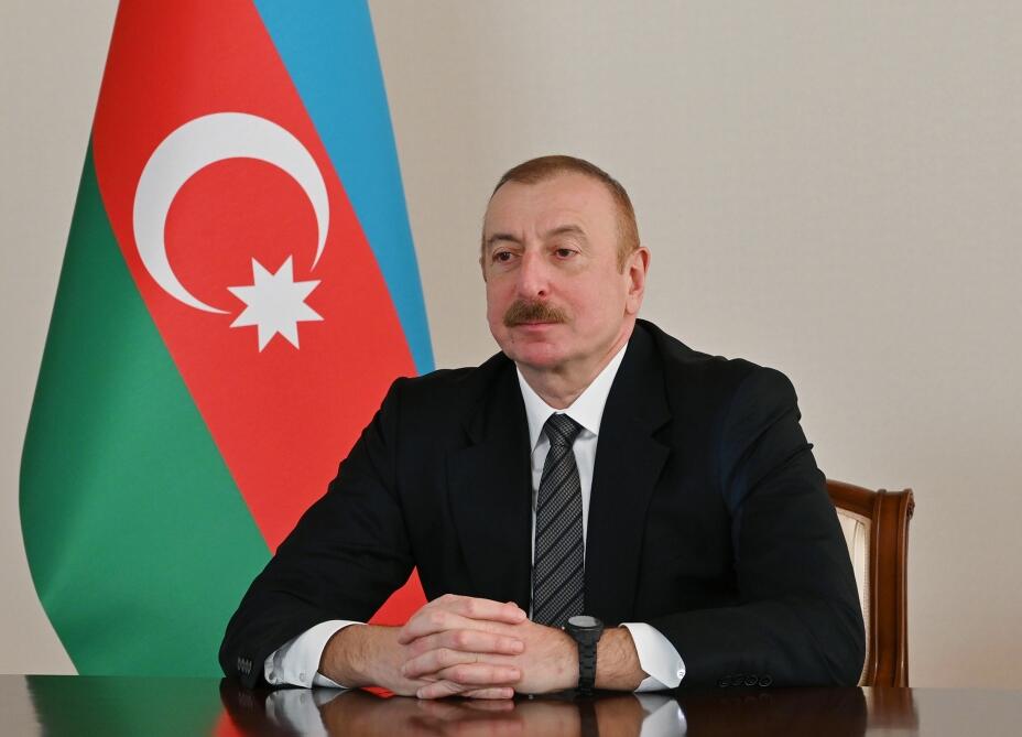 Президент Ильхам Алиев в видеоформате принял делегацию во главе с председателем Объединенного комитета начальников штабов Пакистана