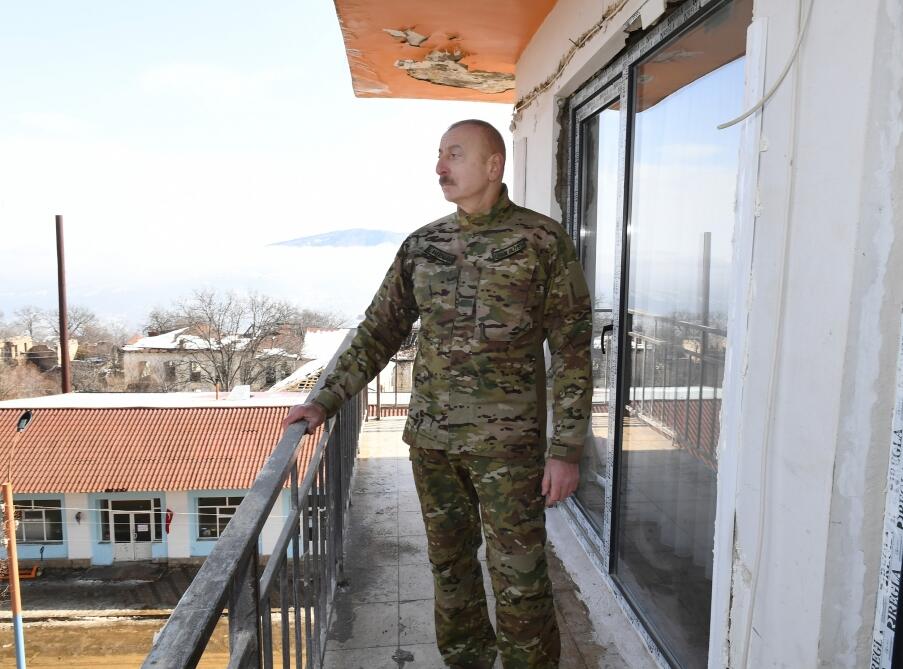 Президент Ильхам Алиев и Первая леди Мехрибан Алиева побывали в городе Шуша