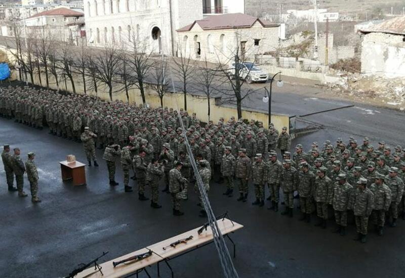 Церемония проводов уволенных в запас военнослужащих Азербайджанской Армии