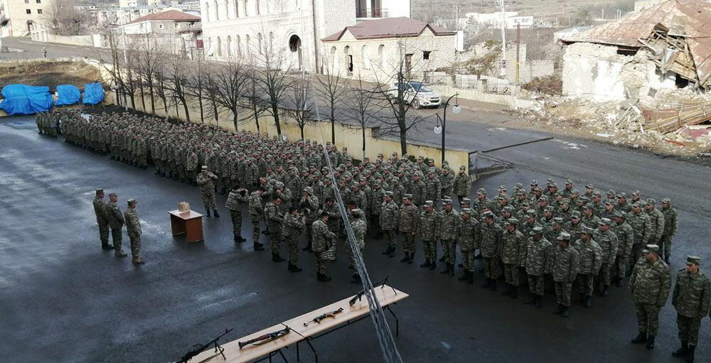 Церемония проводов уволенных в запас военнослужащих Азербайджанской Армии