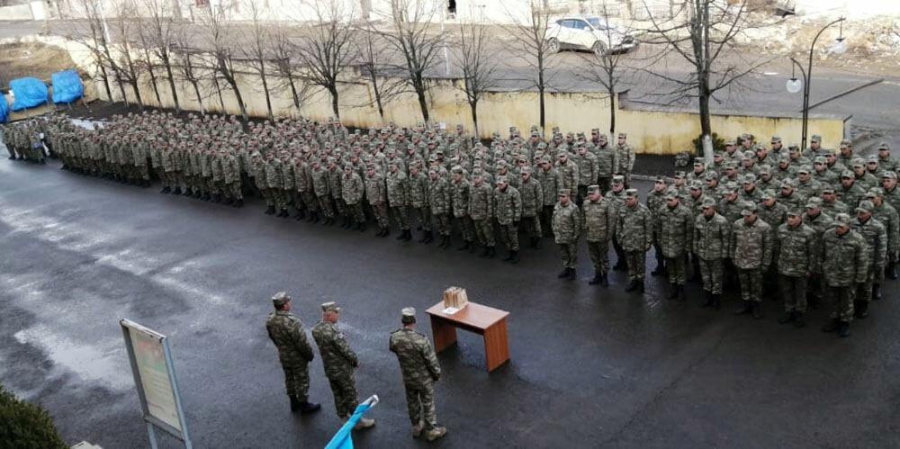 Церемония проводов уволенных в запас военнослужащих Азербайджанской Армии
