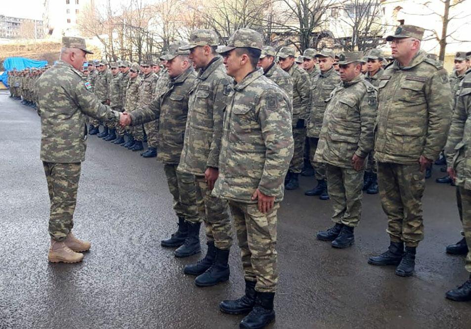 Церемония проводов уволенных в запас военнослужащих Азербайджанской Армии