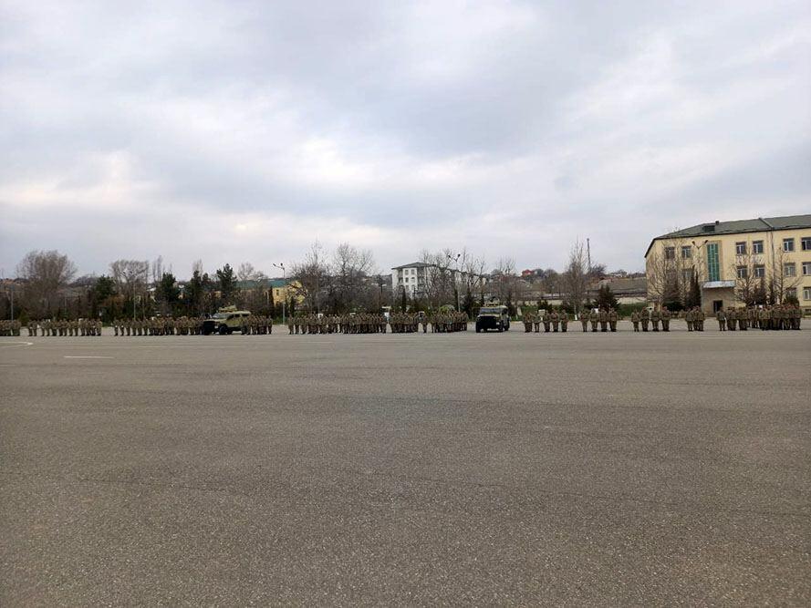 Церемония проводов уволенных в запас военнослужащих Азербайджанской Армии